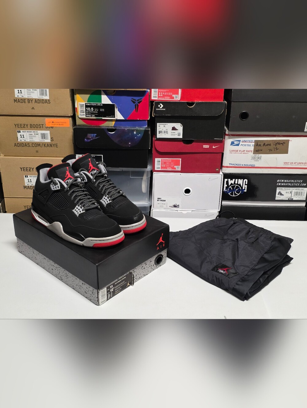 Air Jordan 4 Retro "OG Bred" Sz 11 W/ Matching Jordan 4 Track Pants